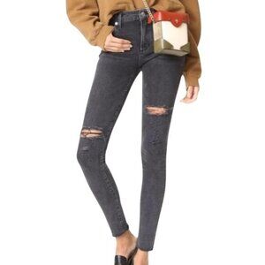 AGOLDE Sophie High Waisted Skinny Jean Size 25 Renegade Destroyed Detail